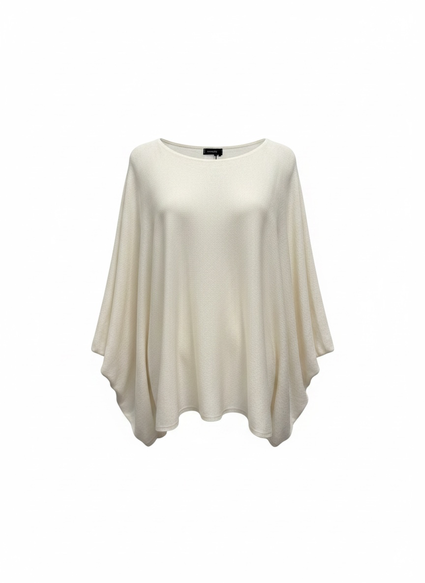 Chastar Wijdevallende Trui in beige met effen ontwerp en wijde halslijn, vrijstaand vooraanzicht